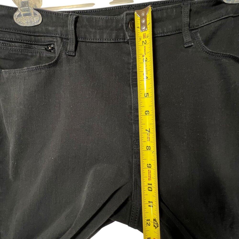 Athleta Womens Black Wide Leg Jeans 16T Dark Wash Zip coin pocket Stretch - Picture 12 of 14